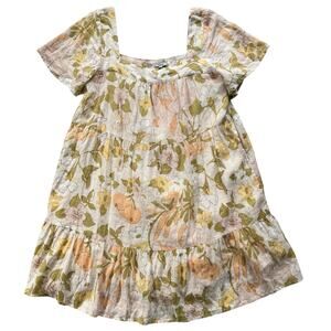 Rails Valentina Dress in Citrus Floral Size Large Tiered Square Neck